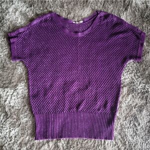 Women's Maurices Purple Mesh Sparkle Sweater Size 1X